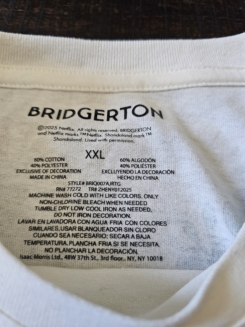 Bridgerton 'Let Love Bloom' White Graphic Tee - Picture 3 of 6